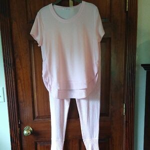 Classic Pink Pajama Set with Soft Knit Fabric